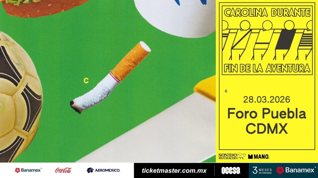 Carolina Durante en concierto en CDMX 2026 durante su gira Fin de la aventura en el Foro Puebla