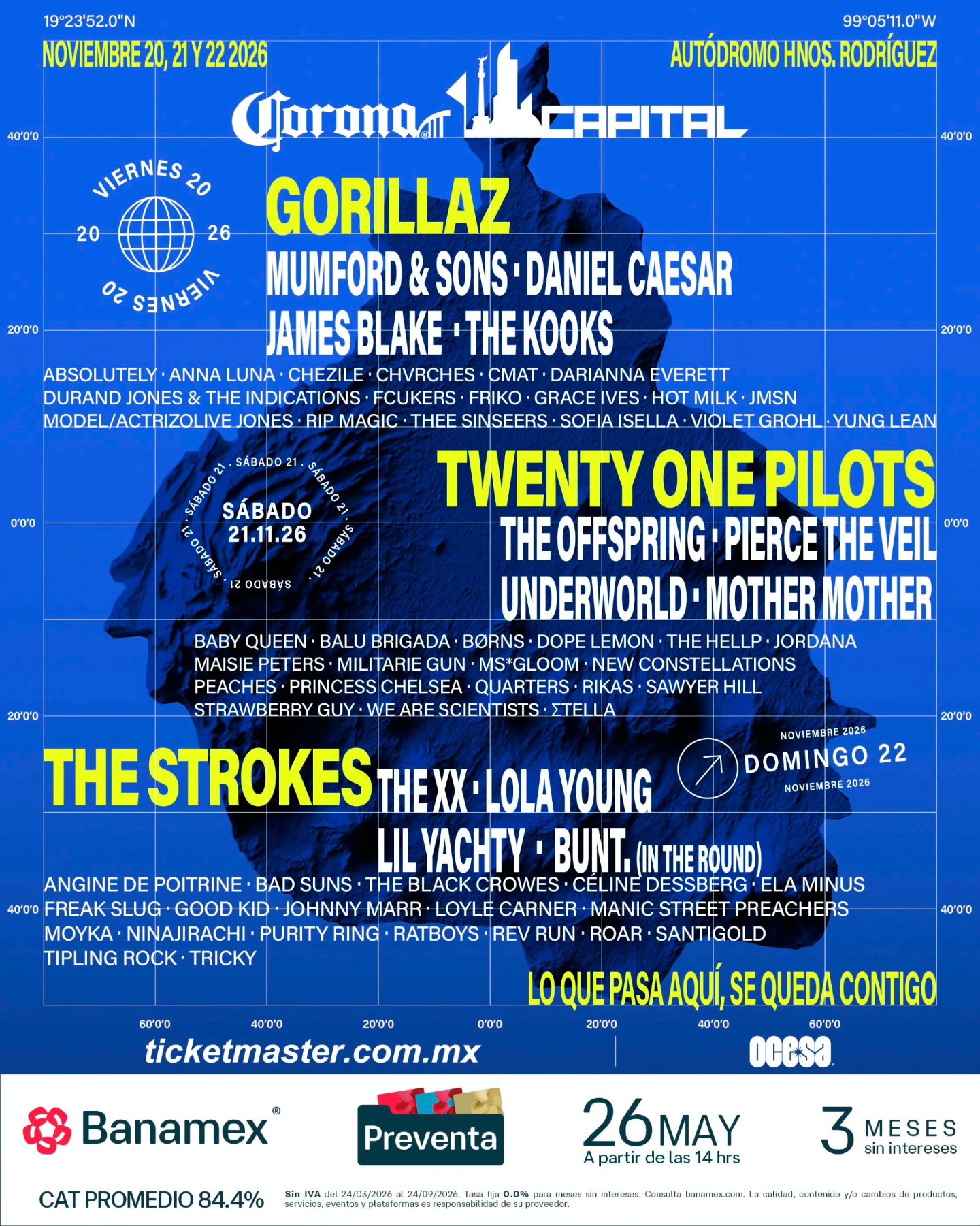 Gorillaz encabezará el Corona Capital 2026 en la Ciudad de México